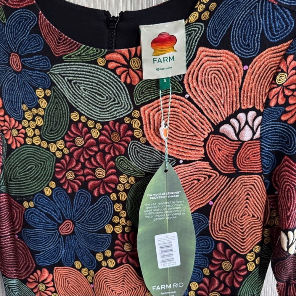 FARM Rio Colorful Floral Midi Dress - Picture 7 of 9